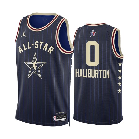 Canotte Uomo All-Star 2024 Eastern Conference Tyrese Haliburton Navy Swingman